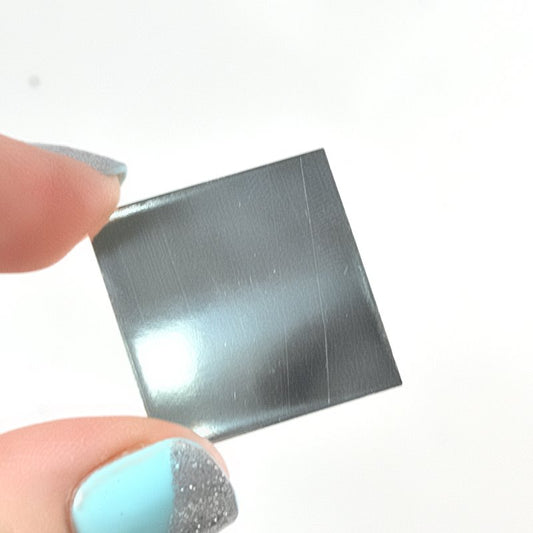Metal - 22ga 1in Square Flat Sheet - Fine Silver