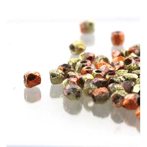 Fire Polish Faceted Round - True 2mm - Full California Gold Rush Etch (150)
