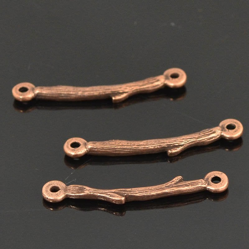 Connector Link - 33mm Twig - Antiqued Copper
