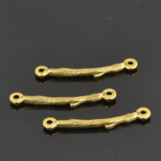 Connector Link - 33mm Twig - Antique Gold