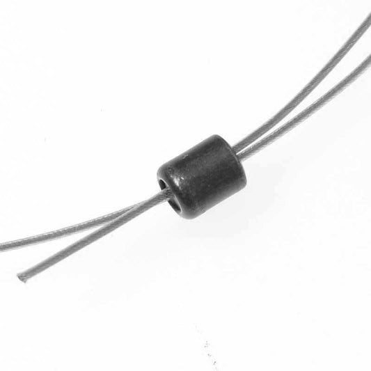 Silicone Filled Slider Smart Bead - 7mm Tube - Silver