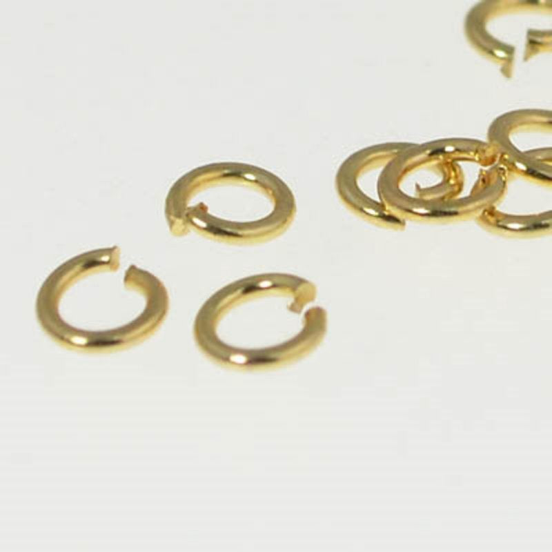 Jump Rings Open - 3mm - Bright Gold Plated (25)