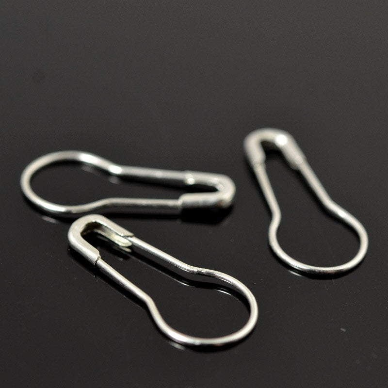 Knitting -  Locking Stitch Markers - Silvertone (24)