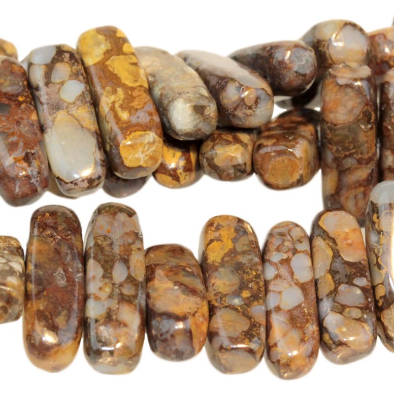 Fire Opal   5x15mm Flat Chip 8in