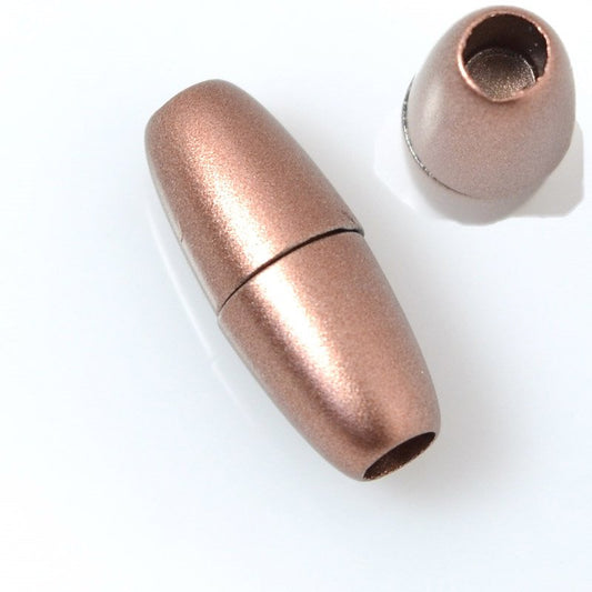 Magnetic Clasp - ID 4mm Acrylic Magnet Bullet - Metallic Copper