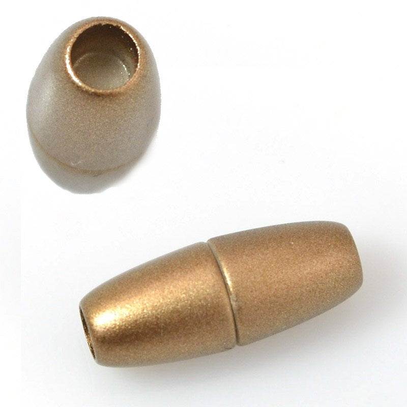 Magnetic Clasp - ID 4mm Acrylic Magnet Bullet - Bronze