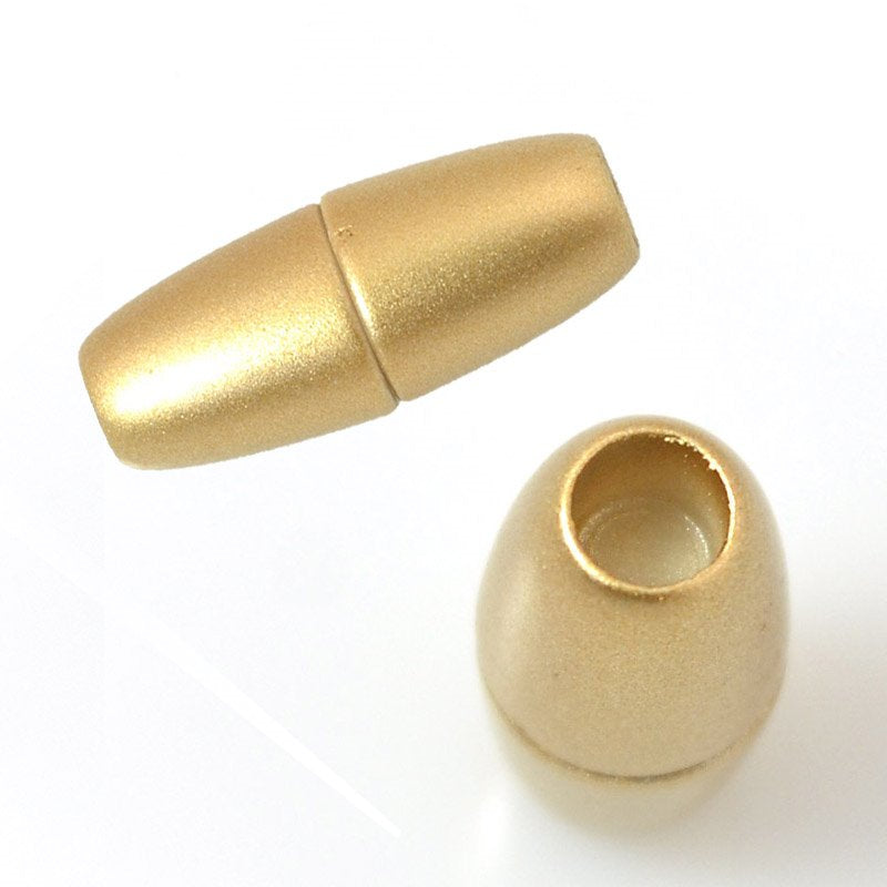 Magnetic Clasp - ID 4mm Acrylic Magnet Bullet - Matte Gold