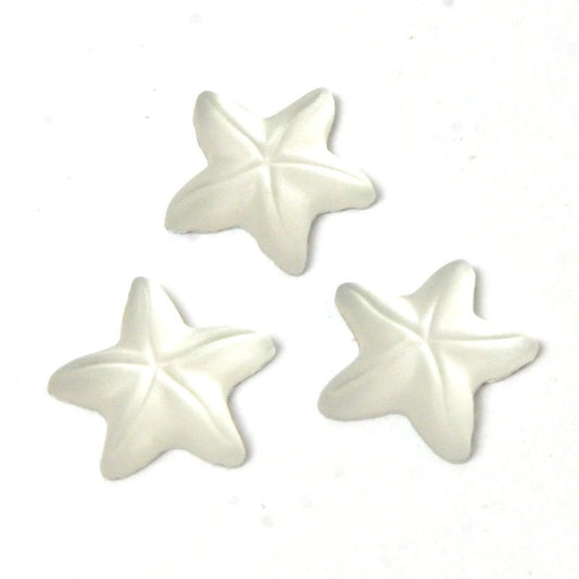 Glass Cabochon - 8mm Starfish - Matte Crystal