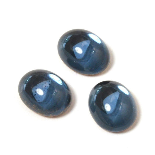 Glass Cabochon - 8x10mm Oval - Montana