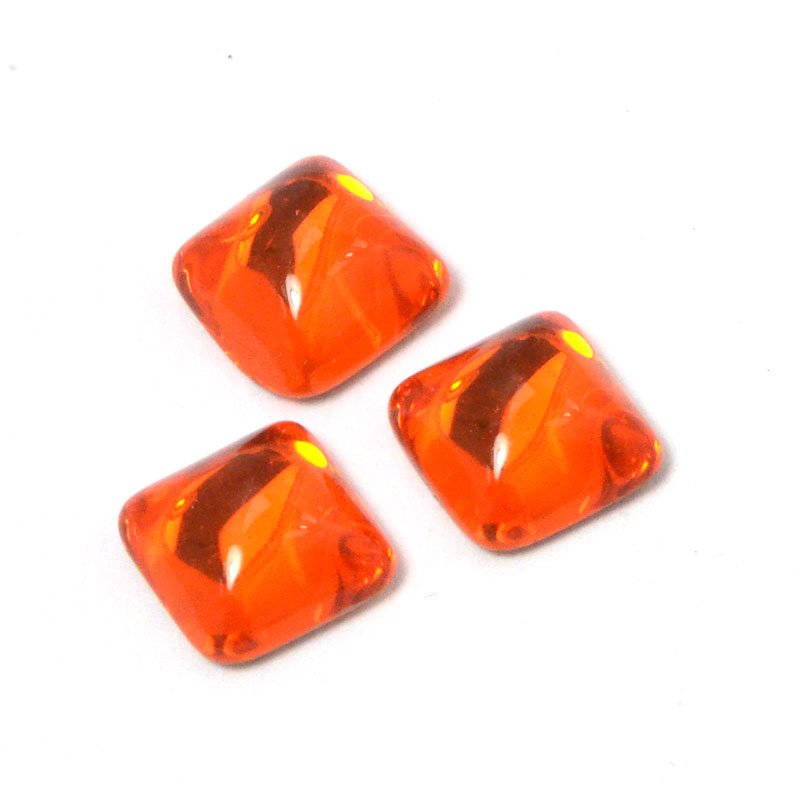 Glass Cabochon - 6mm Square - Hyacinth