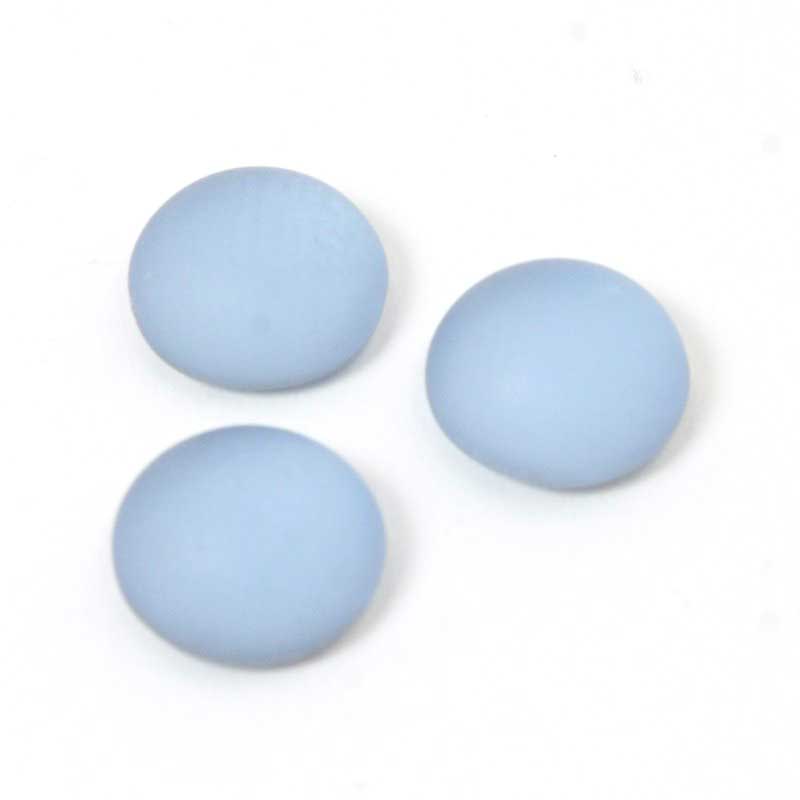Glass Cabochon - 8mm - Round - Matte Sky Blue