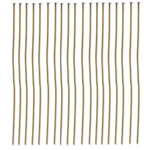 Headpins - 3in / 21ga Headpin - Antiqued Brass (144)