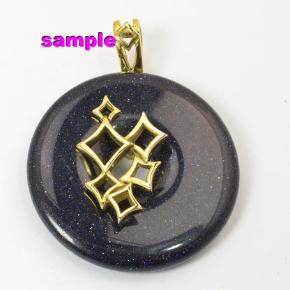 Bail -  Diamond Squares for 14mm Hole Donut - Bright Brass