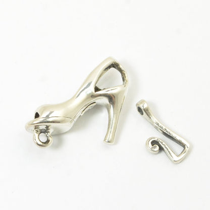 Hook and Eye Clasp -  High Heel - Sterling