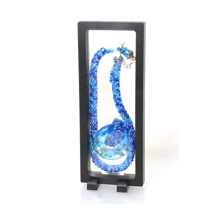 Display Stands - 3.5x9in Floating Display Box Frame - Black