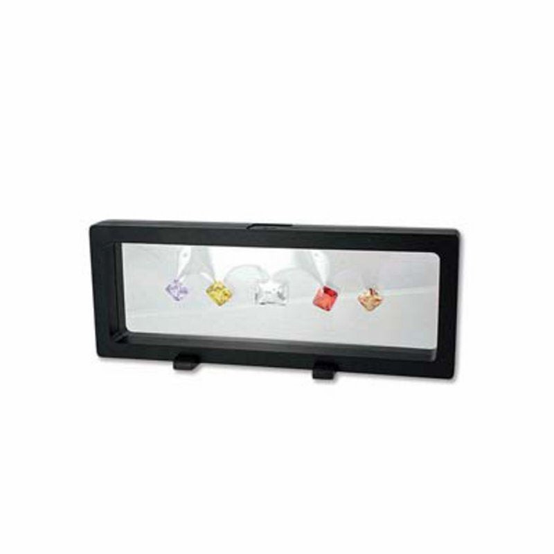 Display Stands - 3.5x9in Floating Display Box Frame - Black