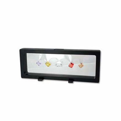 Display Stands - 3.5x9in Floating Display Box Frame - Black