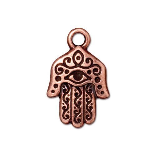 Hamsa Hand   Antiqued Copper Each