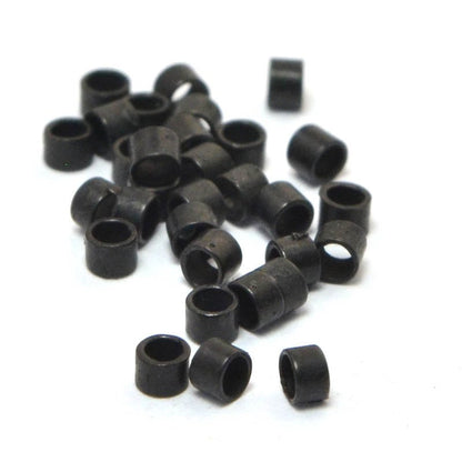 Crimp Tubes - Seamless - 1.5mm  - Matte Black (72)