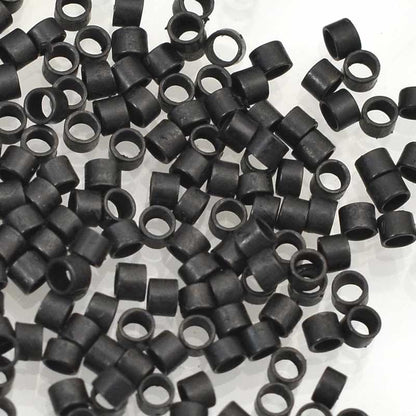 Crimp Tubes - Seamless - 1.5mm  - Matte Black (72)