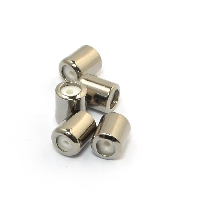 Silicone Filled Slider Smart Bead - 5mm Tube - Gunmetal