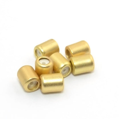 Silicone Filled Slider Smart Bead - 5mm Tube - Satin Hamilton Gold