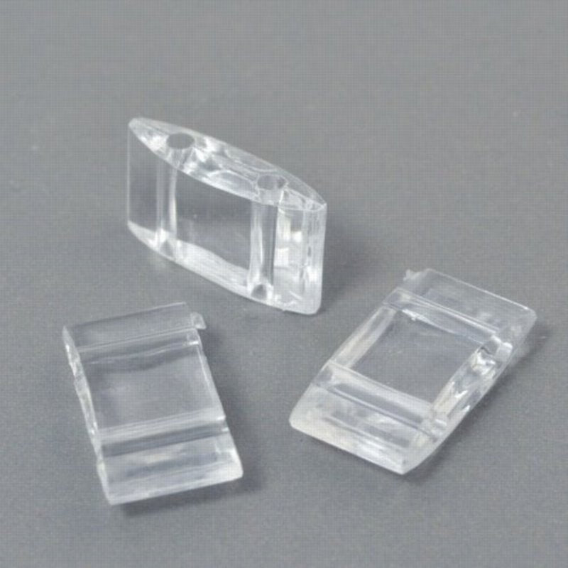 Acrylic Beads -  2 Hole Carrier - Clear (500 grams)  <font color=#FF0000>Special