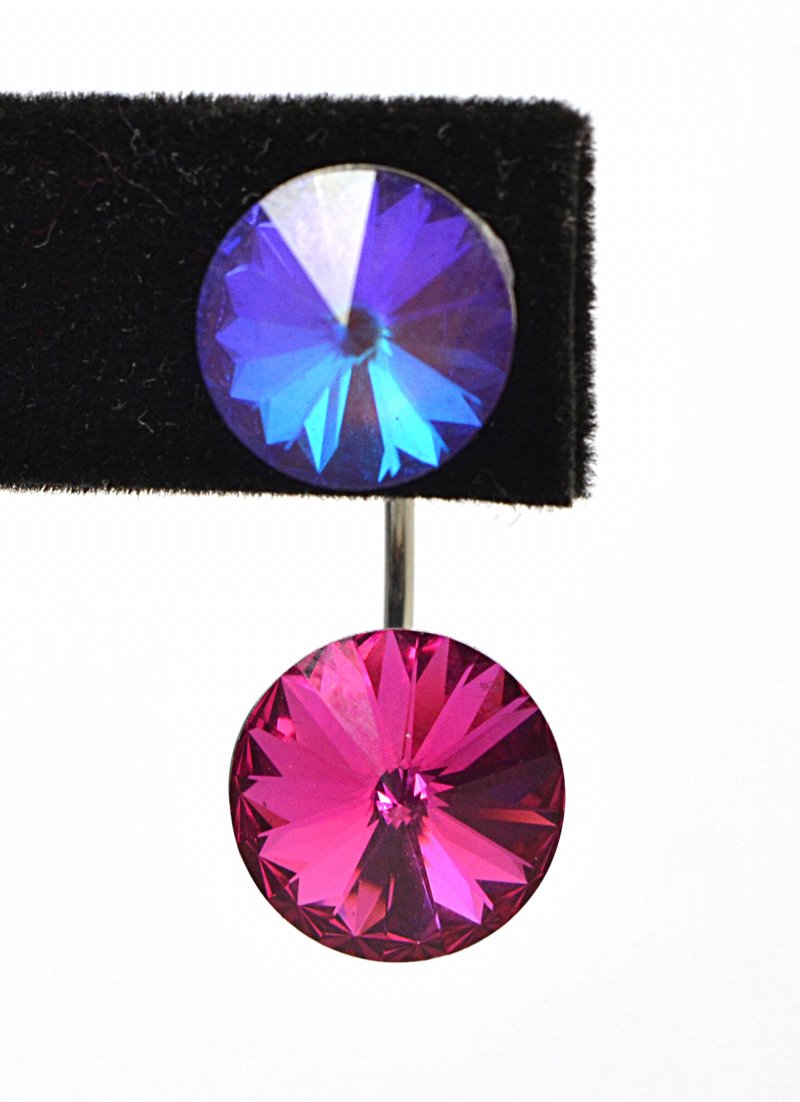 Rivoli Setting - ss47 (11mm) Earring Clutch Back - Stainless Steel (Pair)