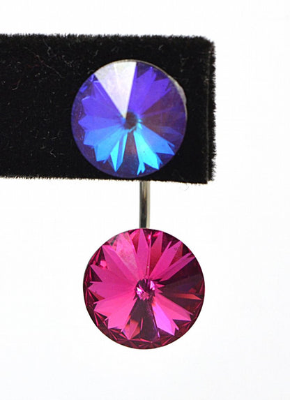 Rivoli Setting - ss47 (11mm) Earring Clutch Back - Stainless Steel (Pair)