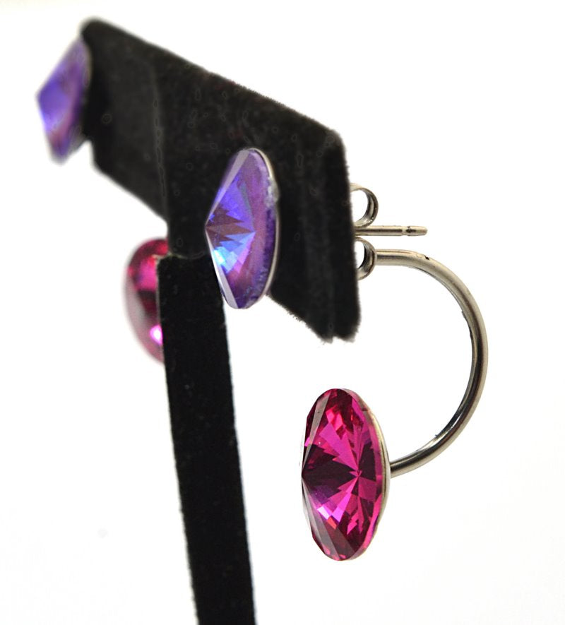 Rivoli Setting - ss47 (11mm) Earring Clutch Back - Stainless Steel (Pair)