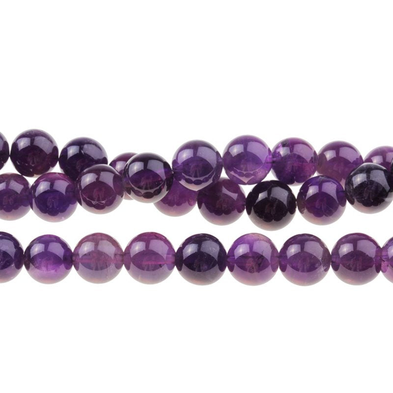 Amethyst   10mm Round 8in