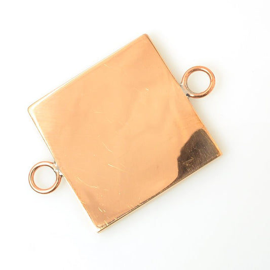 Resin Bezel Tray - 31mm Square Link - Bright Copper