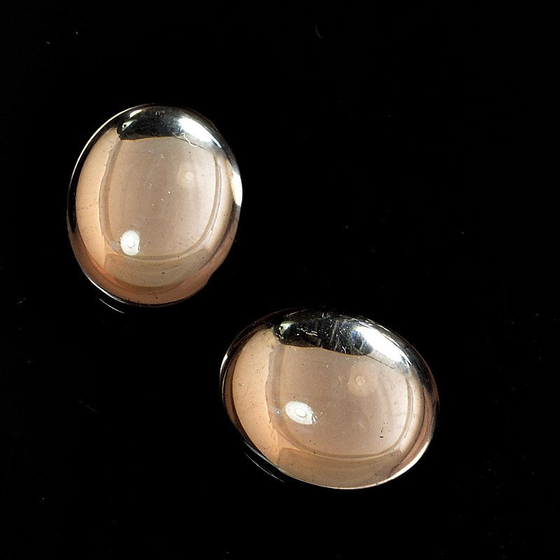 Glass Cabochon - 10x12mm Oval - Rosaline (5)