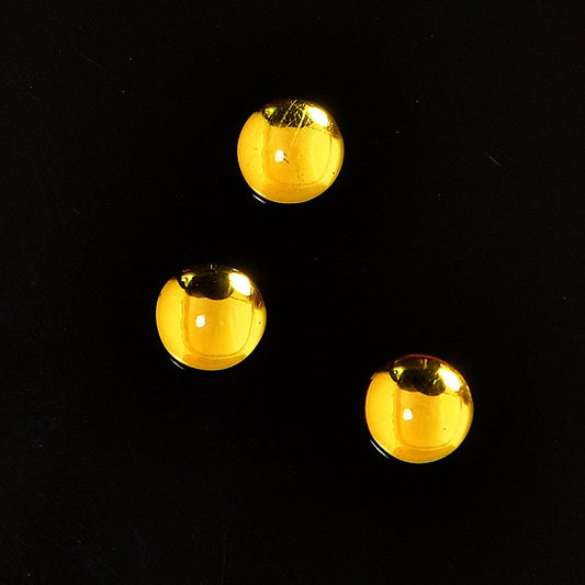 Glass Cabochon - 5mm Round - Citrine (5)