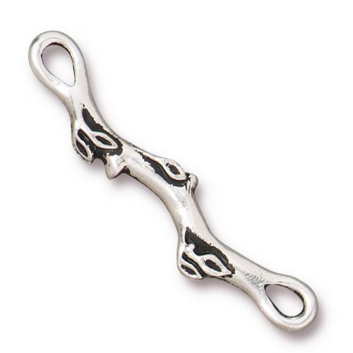 Link -  Botanical Branch - Antiqued Silver