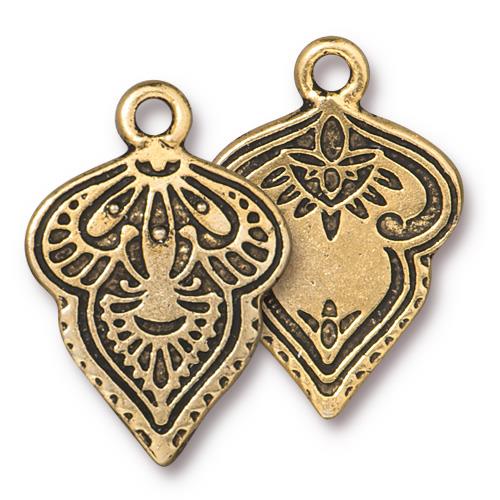 Mehndi Charm   Antique Gold Each