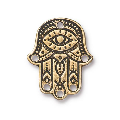 Link -  Hamsa Hand - Antique Gold
