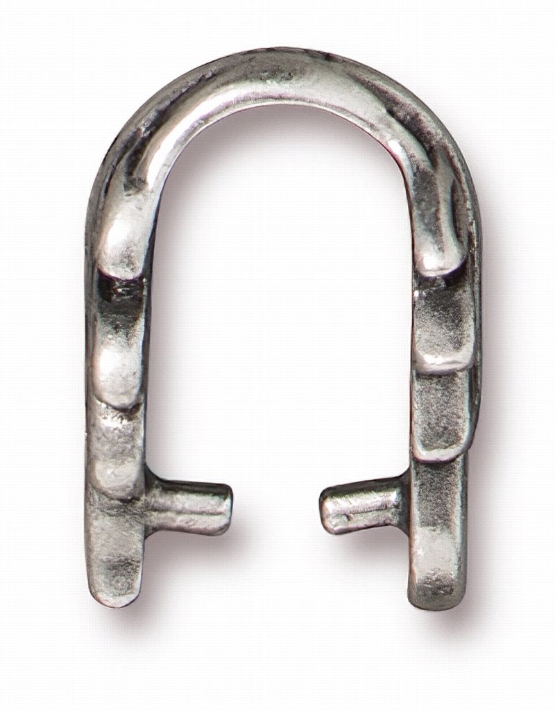 Bail -  Botanical - Antiqued Pewter