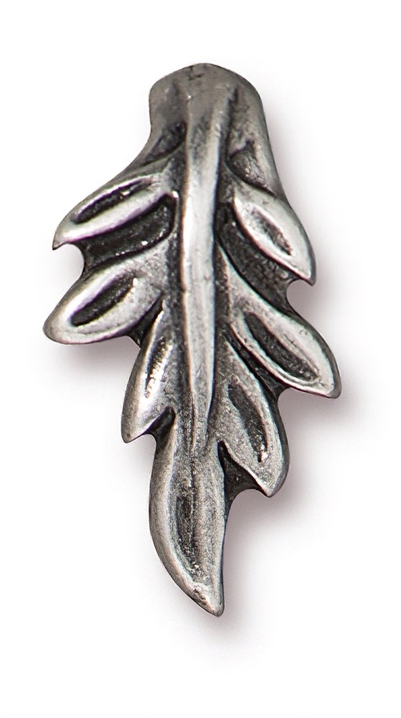 Bail -  Botanical - Antiqued Pewter