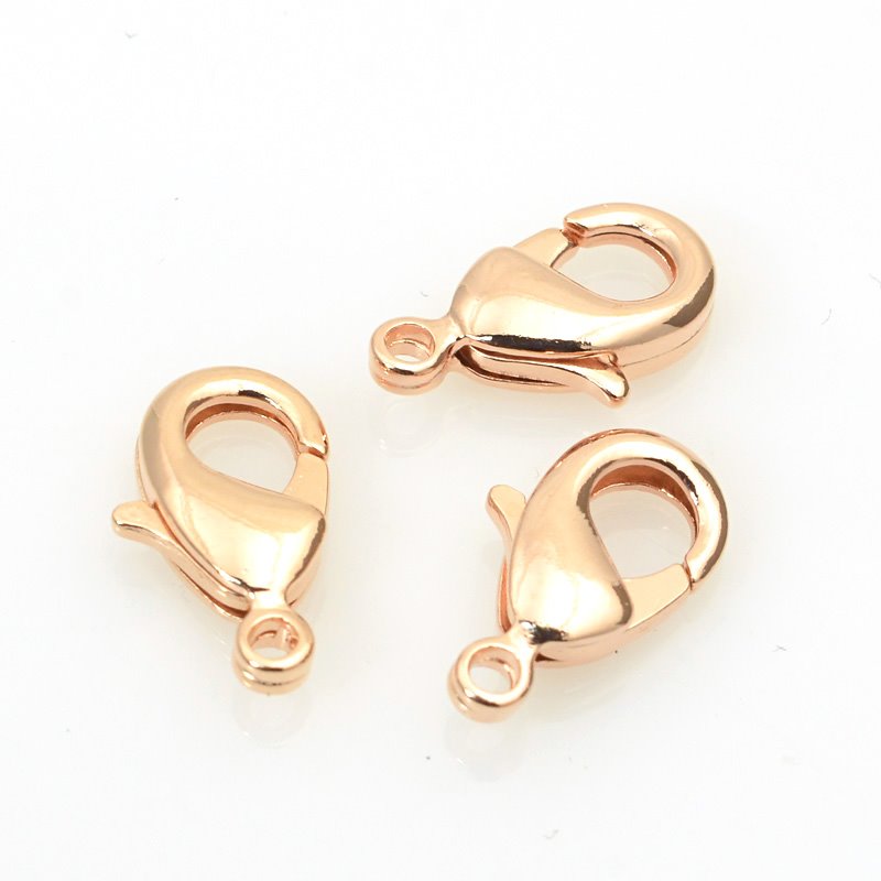 Lobster Clasp - 12mm  - Rose Gold (6)