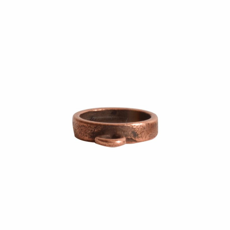 Charm - 14mm - Itsy Circle Bezel - Antiqued Copper