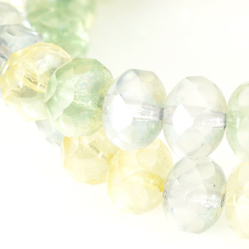 Fire Polish - 9x6mm - Faceted Donut Rondelle - Summer Thunder (25)