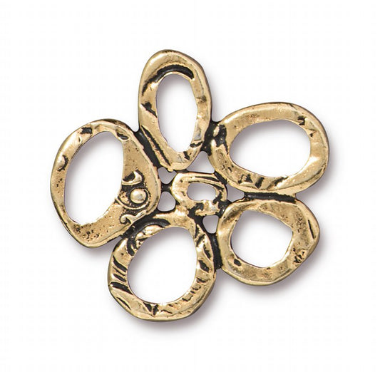 Link -  Intermix 5 Ring Link - Antique Gold