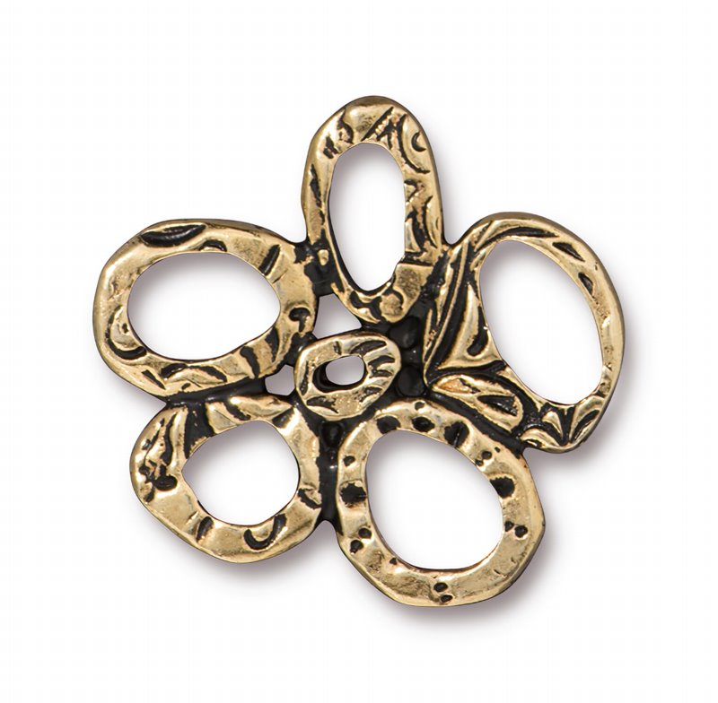 Link -  Intermix 5 Ring Link - Antique Gold