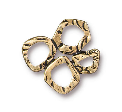 Link -  Intermix 4 Ring Link - Antique Gold