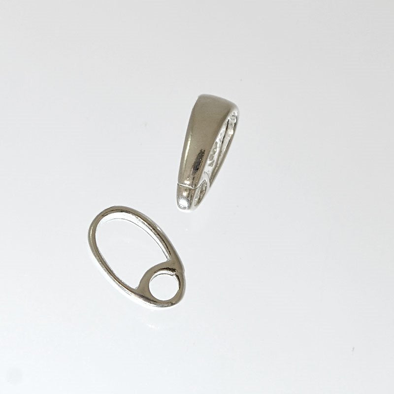 Bail Link Oval Circle - 8.5mm - Sterling Silver