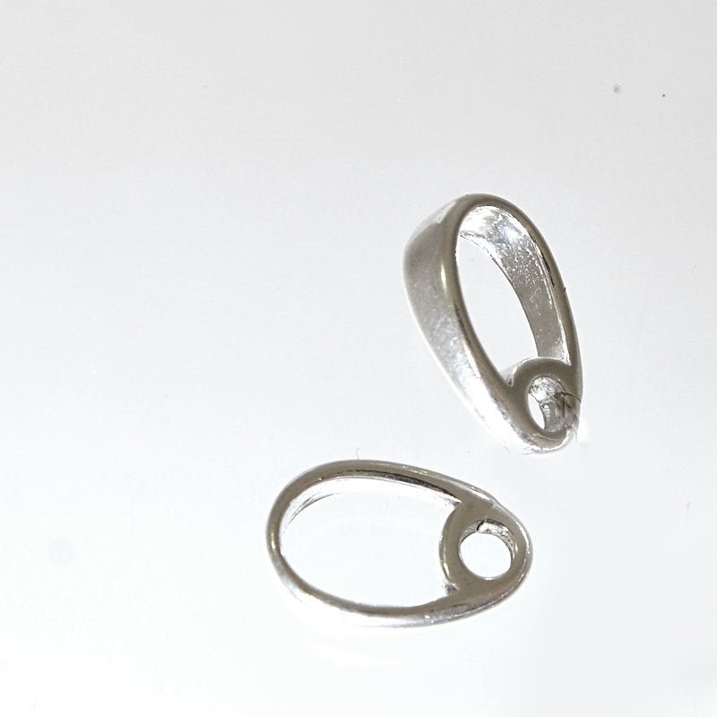 Bail Link Oval Circle - 10mm - Sterling Silver