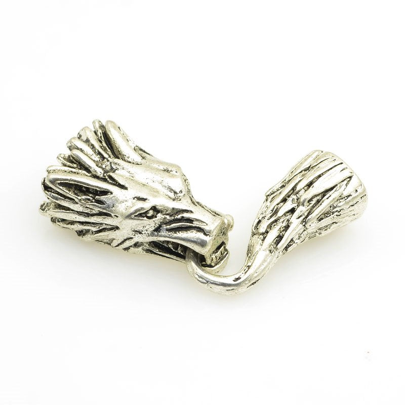 Clasp -  Tail of the Wolf - Antiqued Silver (Set)