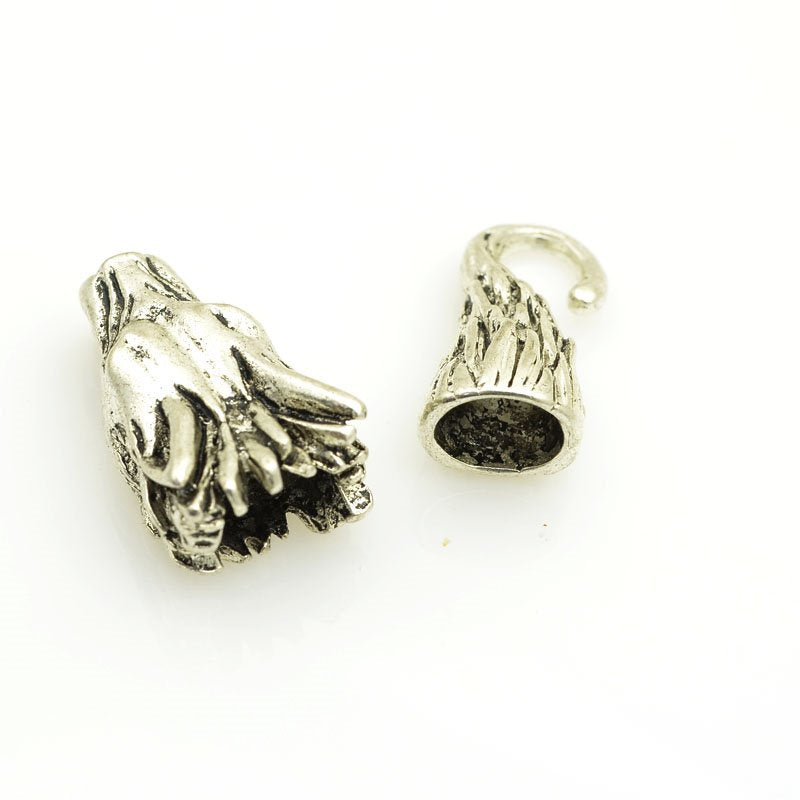 Clasp -  Tail of the Wolf - Antiqued Silver (Set)