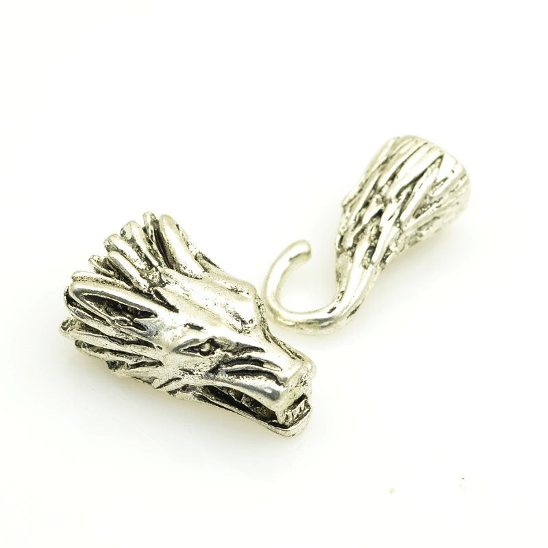 Clasp -  Tail of the Wolf - Antiqued Silver (Set)